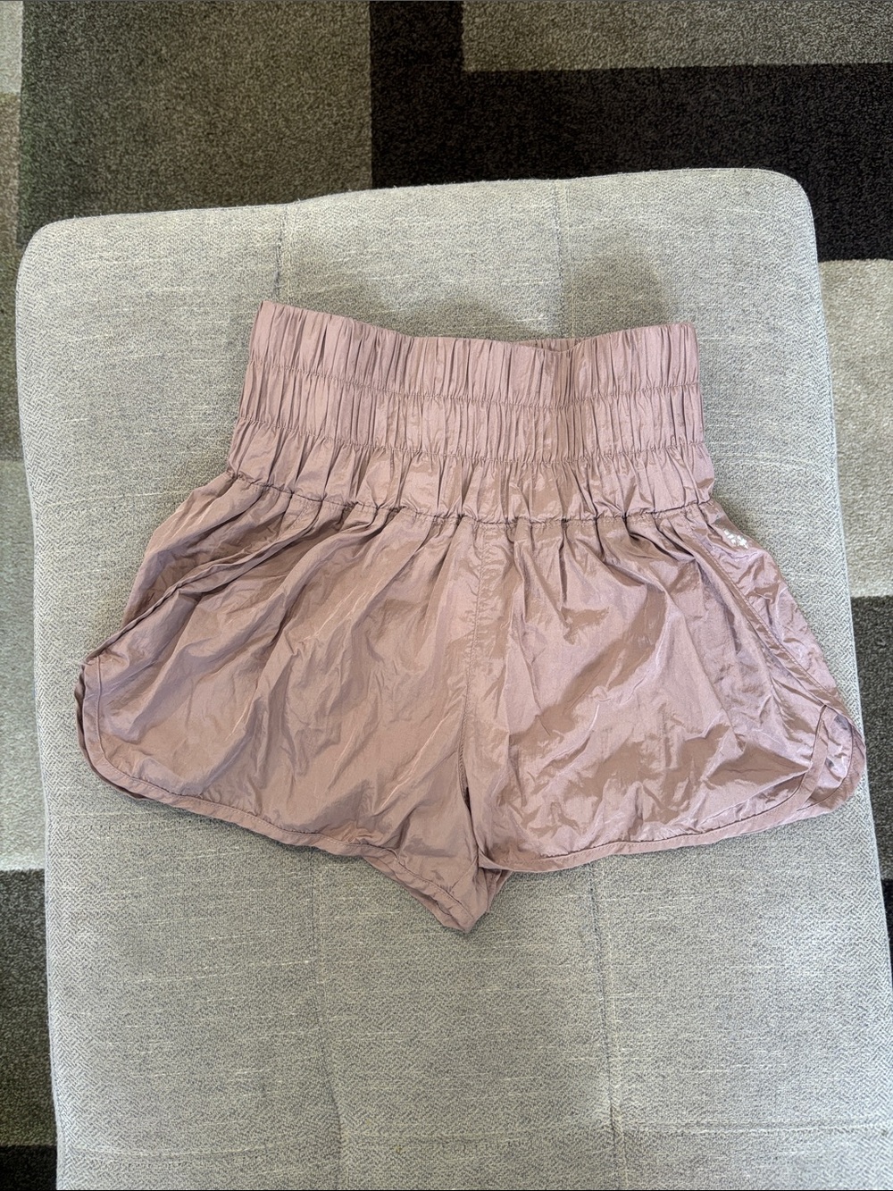 FP Movement by Free People High-Waist Ruched Dusty Rose Athletic Shorts